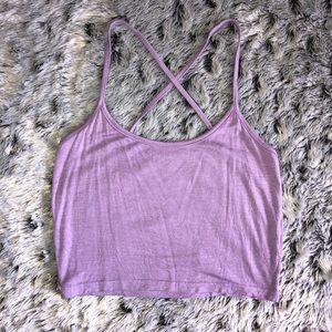 Purple Basic Crop Top